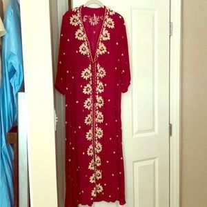 Brand New FREE PEOPLE Embroidered Maxi day dress